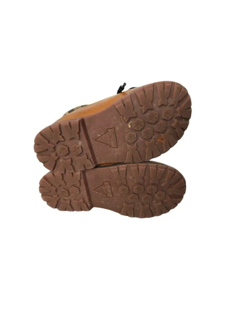 OshKosh B'Gosh Braxton B Boots Little Boys Toddler 10 Tan Black Plaid Shoes Beig